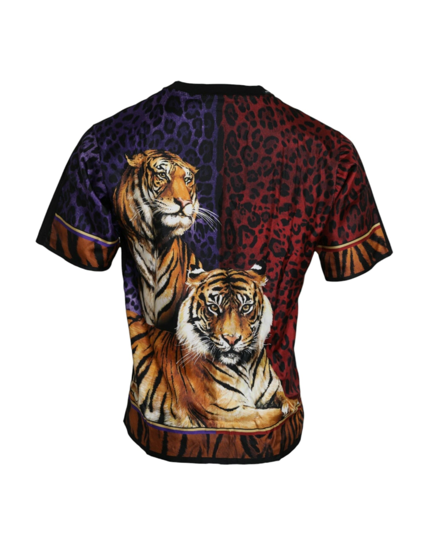 Πολύχρωμο T-shirt Tiger Print Βαμβακερό κοντομάνικο