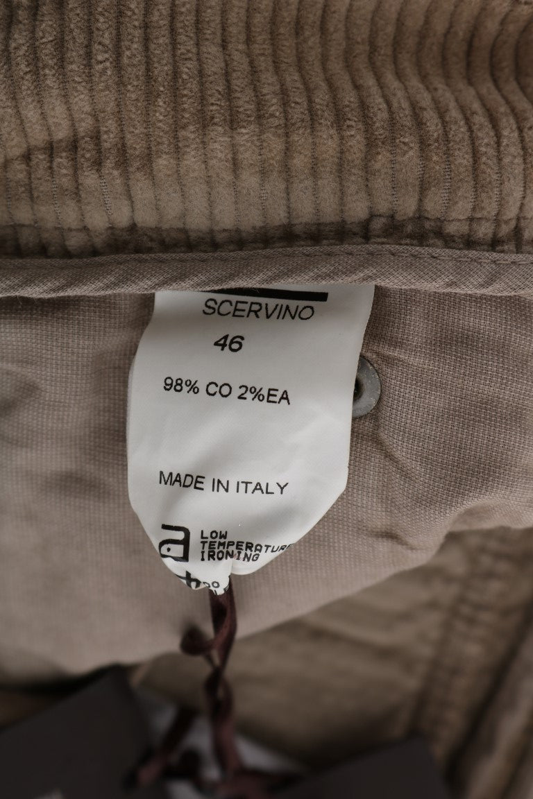 Μπεζ Regular Fit Luxe Παντελόνι