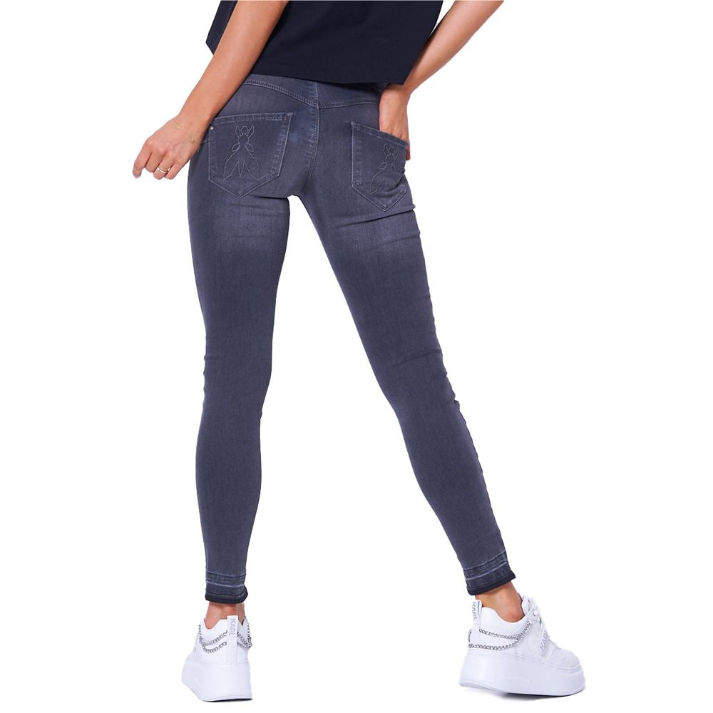 Κομψό Ψηλόμεσο Γκρι Skinny Jegging