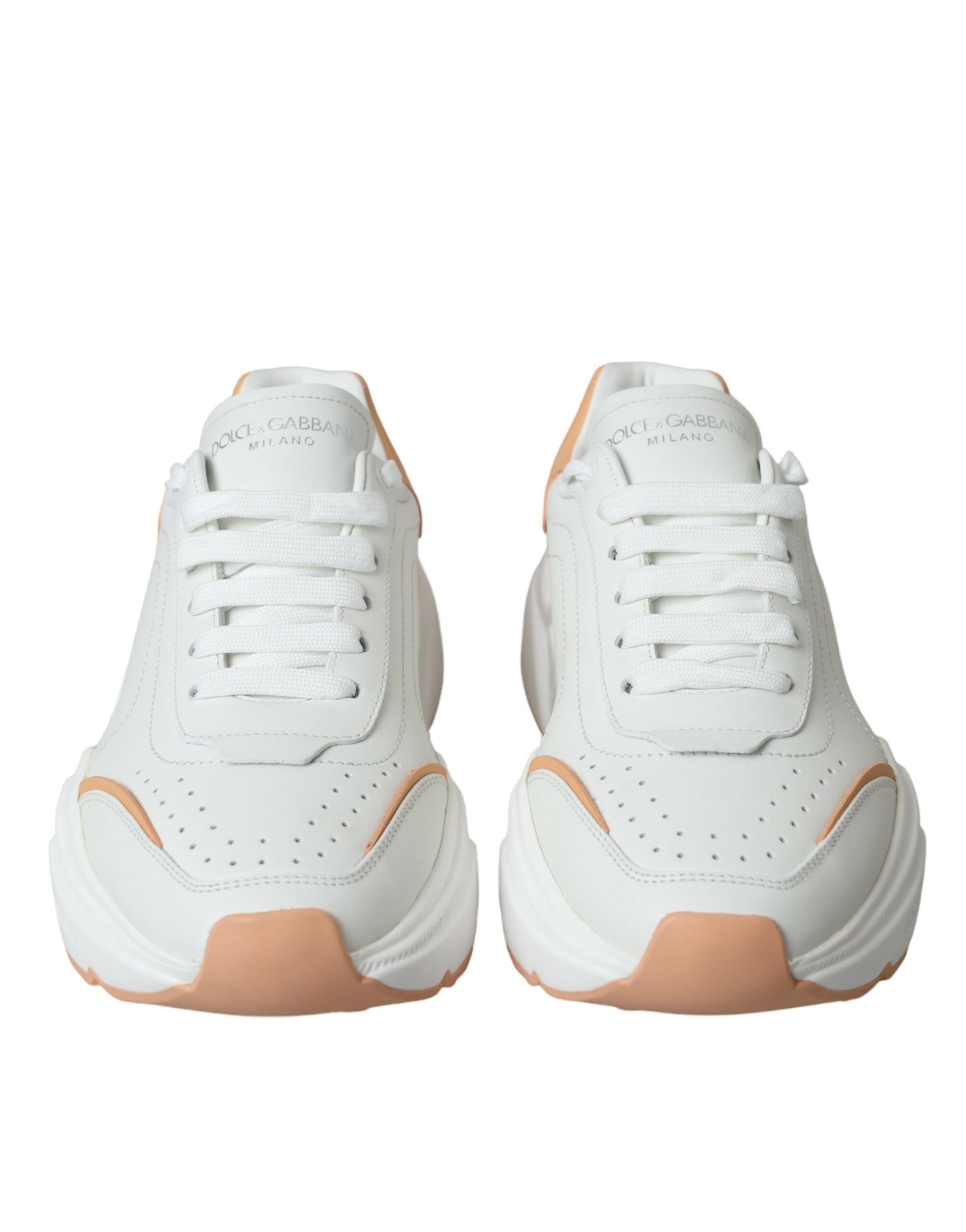 Δερμάτινα Παπούτσια Sneakers White Peach DAYMASTER