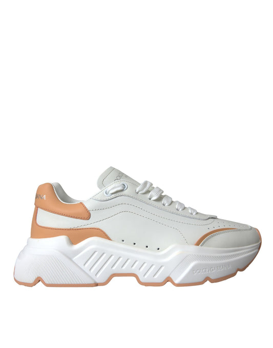 Δερμάτινα Παπούτσια Sneakers White Peach DAYMASTER