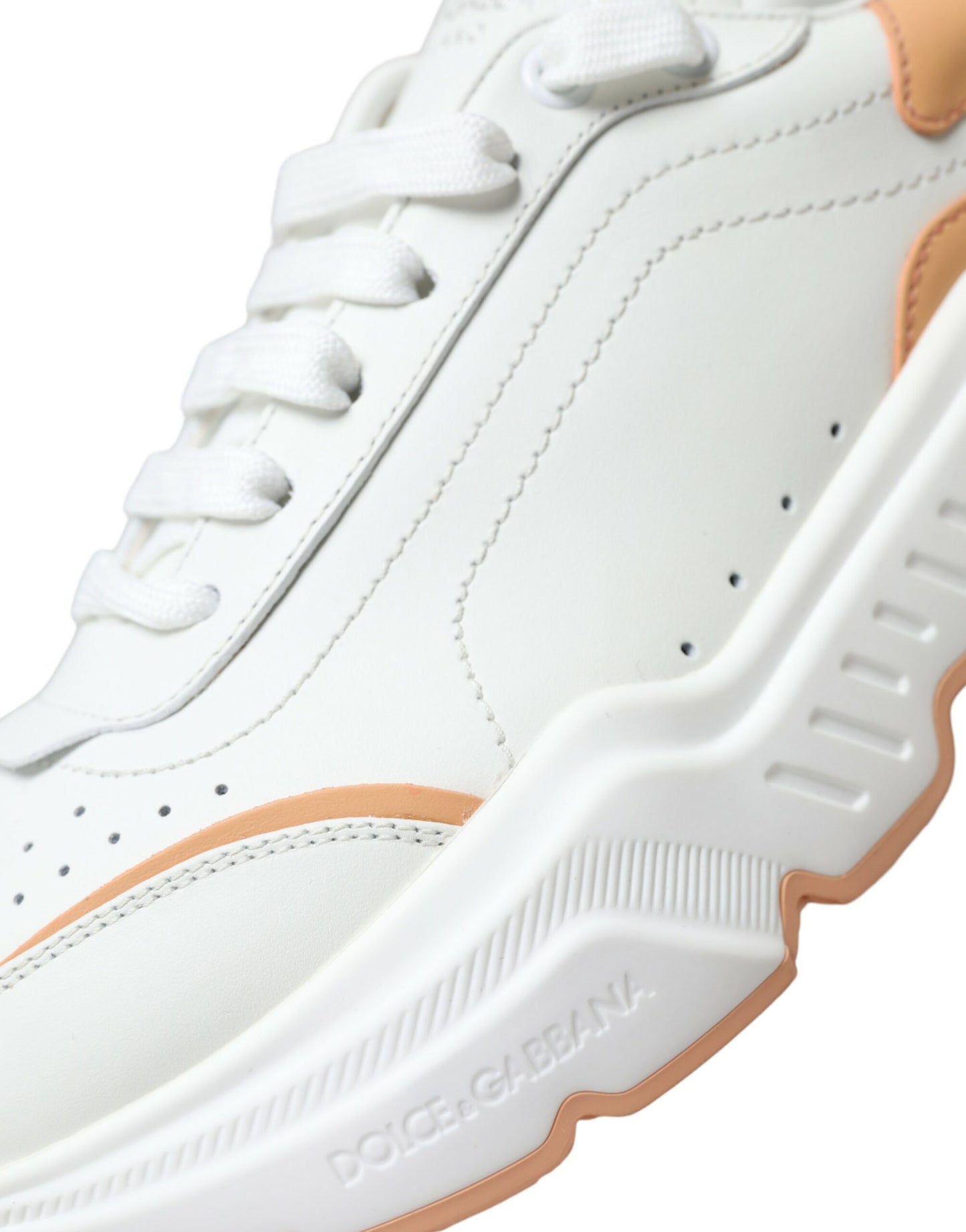 Δερμάτινα Παπούτσια Sneakers White Peach DAYMASTER