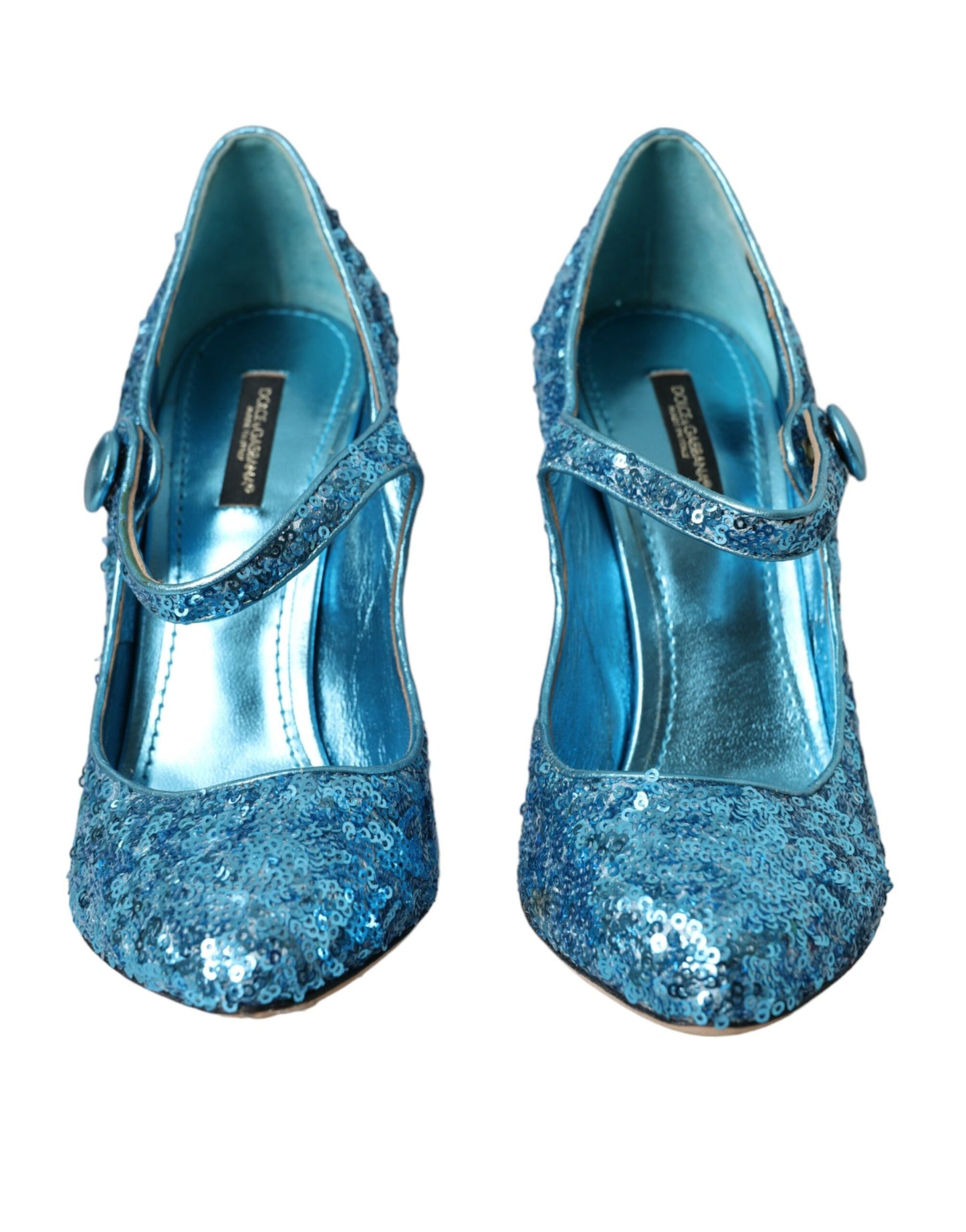 Blue Sequin Mary Jane Pumps ψηλοτάκουνα παπούτσια