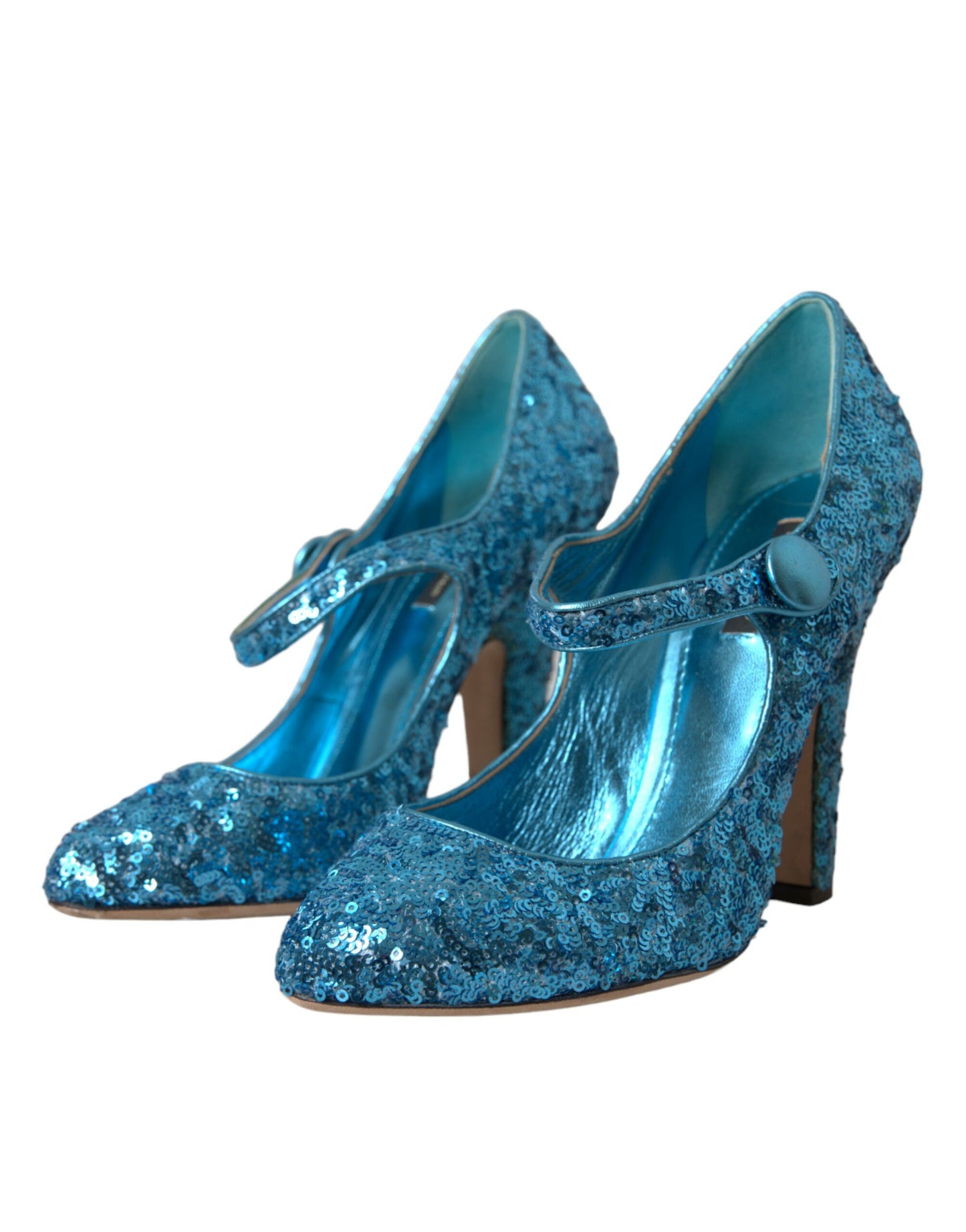 Blue Sequin Mary Jane Pumps ψηλοτάκουνα παπούτσια