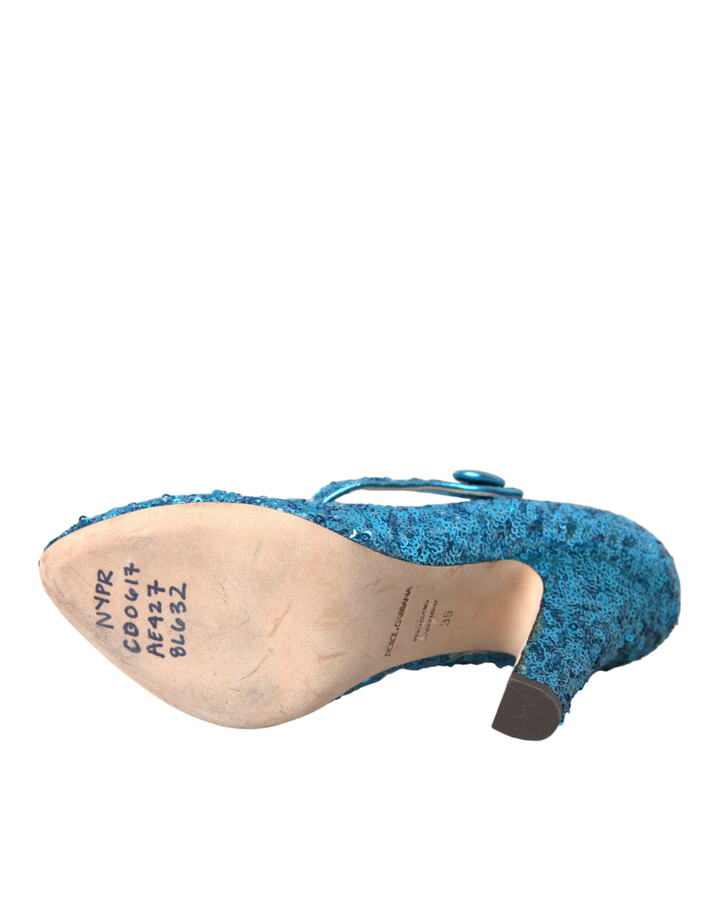 Blue Sequin Mary Jane Pumps ψηλοτάκουνα παπούτσια