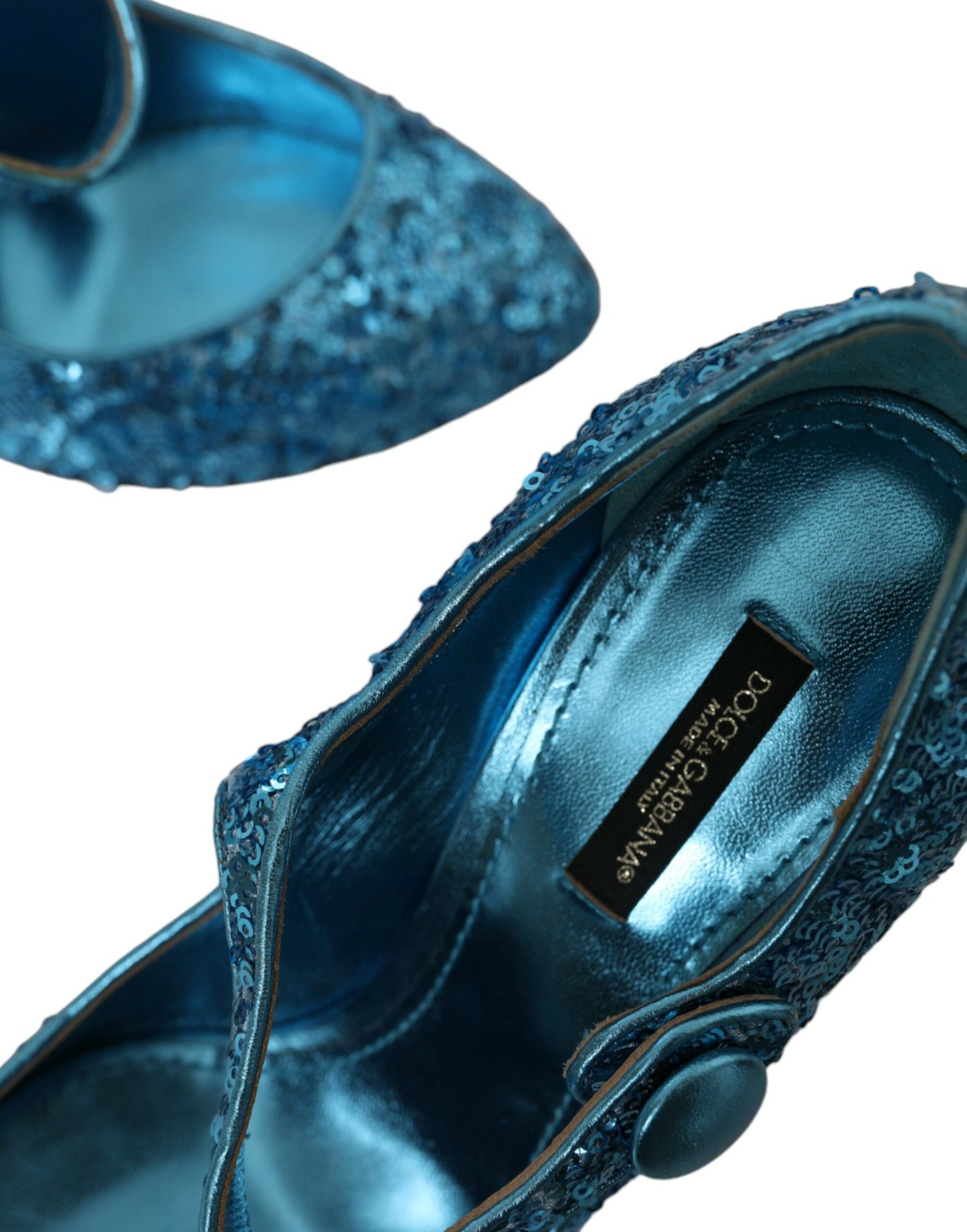 Blue Sequin Mary Jane Pumps ψηλοτάκουνα παπούτσια