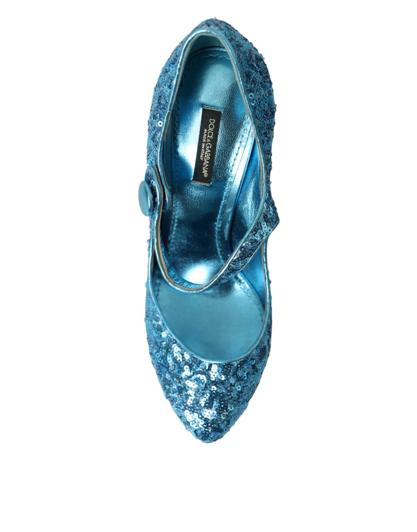 Blue Sequin Mary Jane Pumps ψηλοτάκουνα παπούτσια