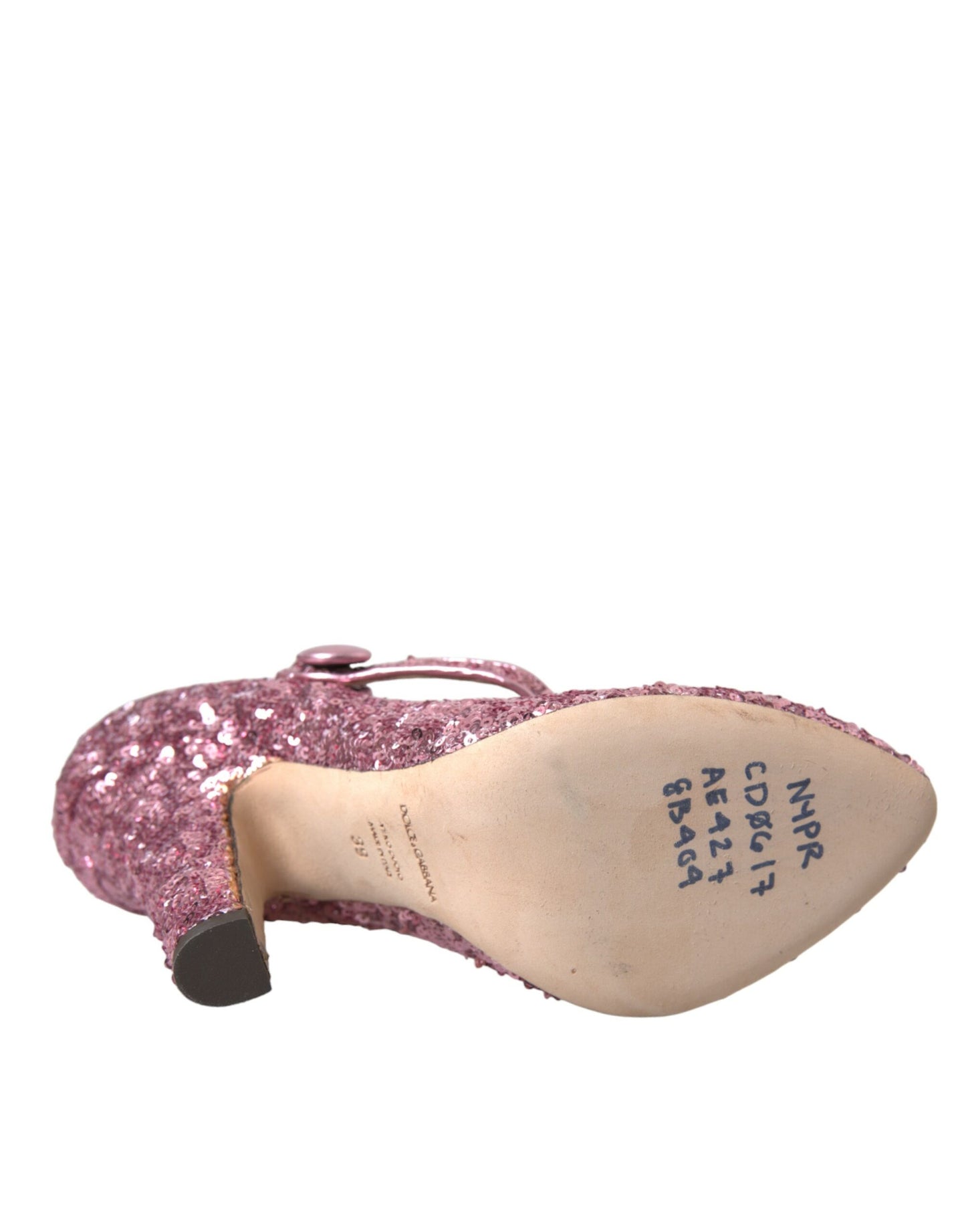 Pink Sequin Mary Jane Pumps ψηλοτάκουνα παπούτσια