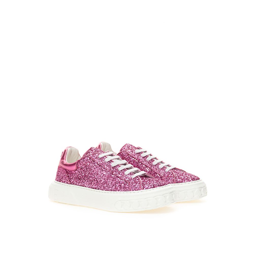 Δερμάτινα Sneakers Fuchsia Elegance