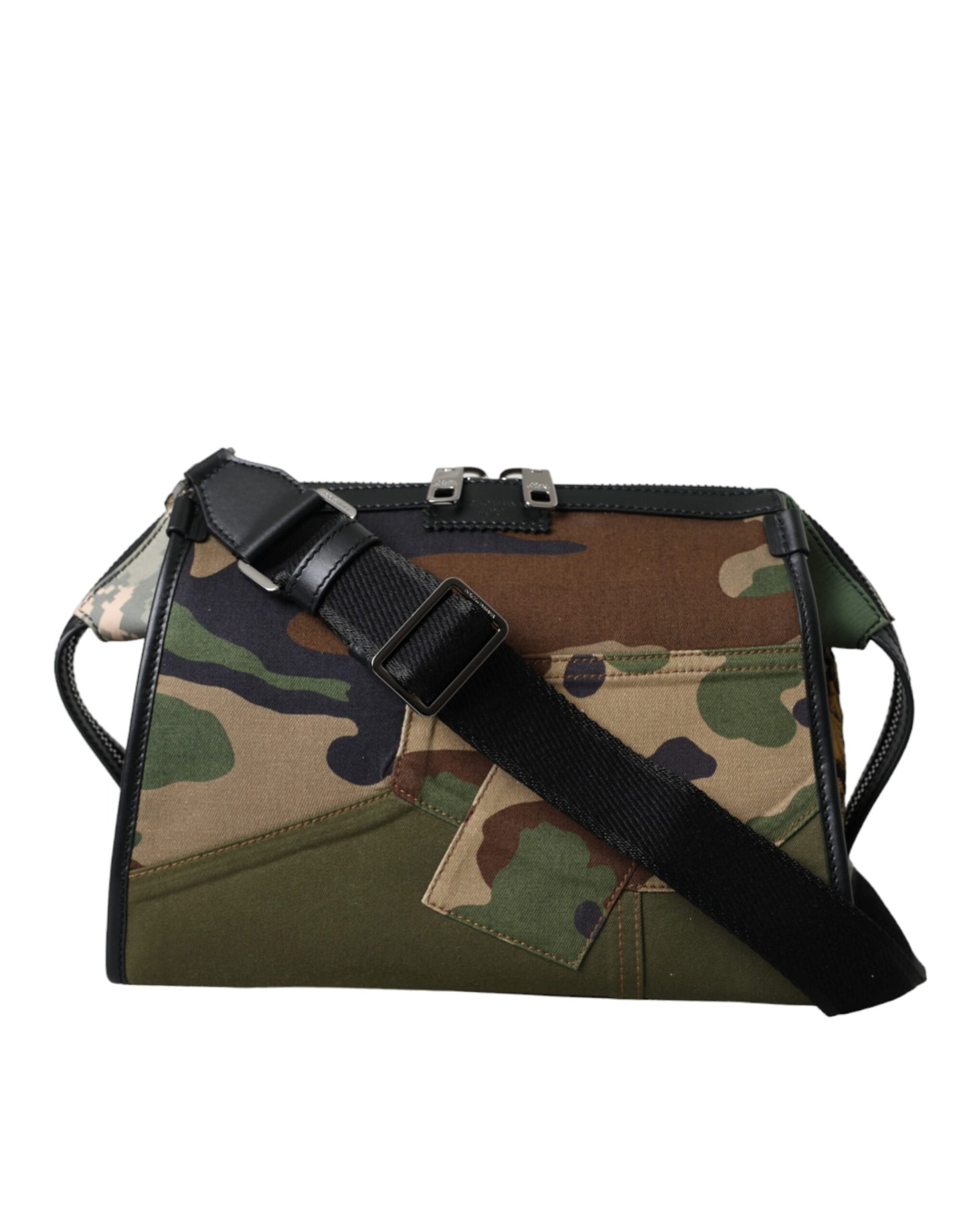 Multicolor Camouflage Patchwork Crossbody Bag