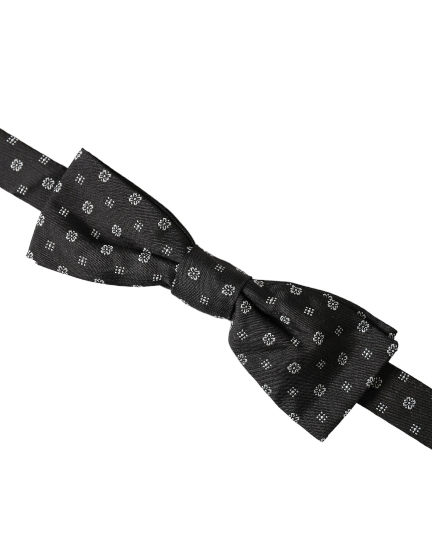 Black Silk Fantasy Adjustable Neck Men Papillon Bow Tie