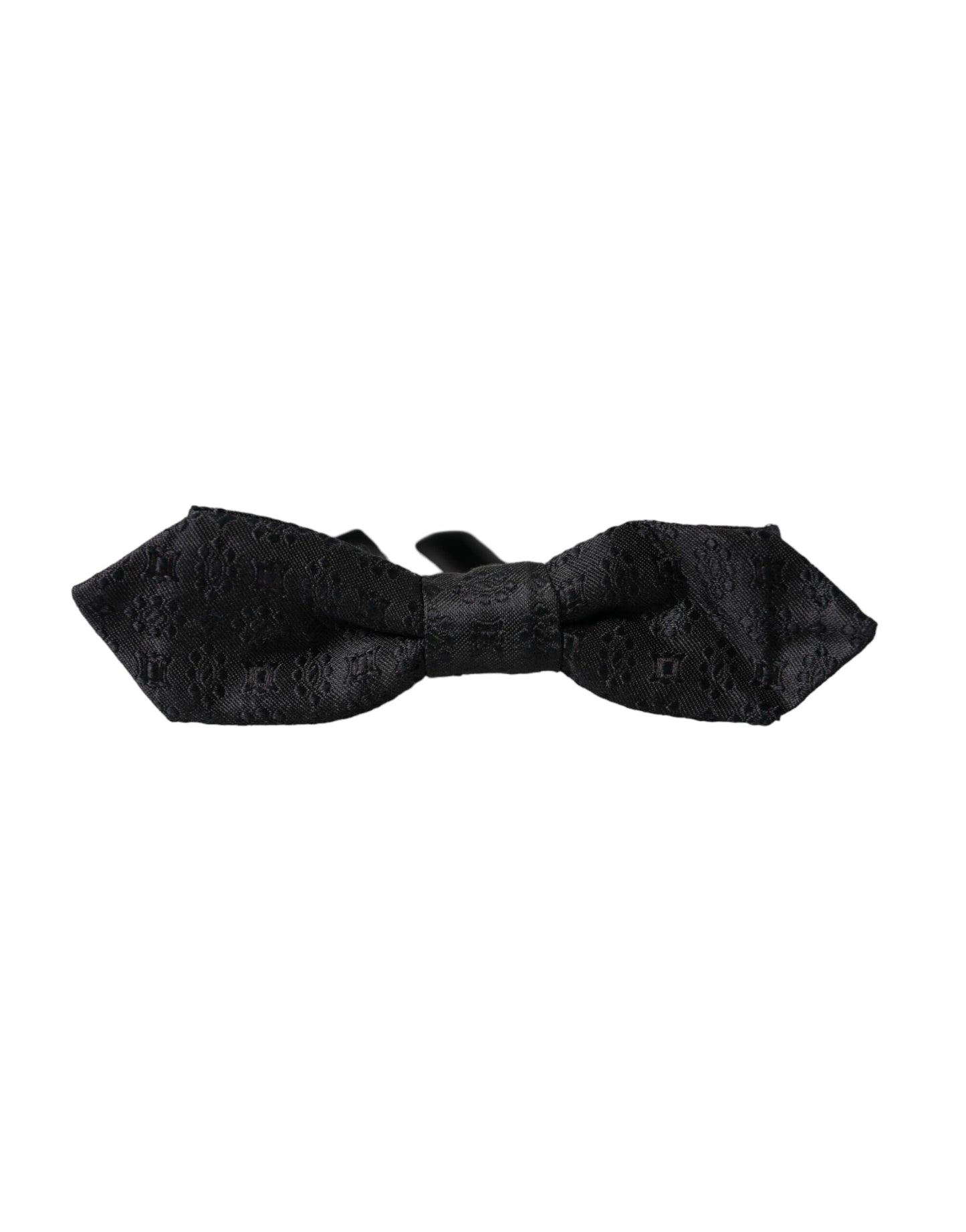 Black Silk Fantasy Adjustable Neck Men Bow Tie