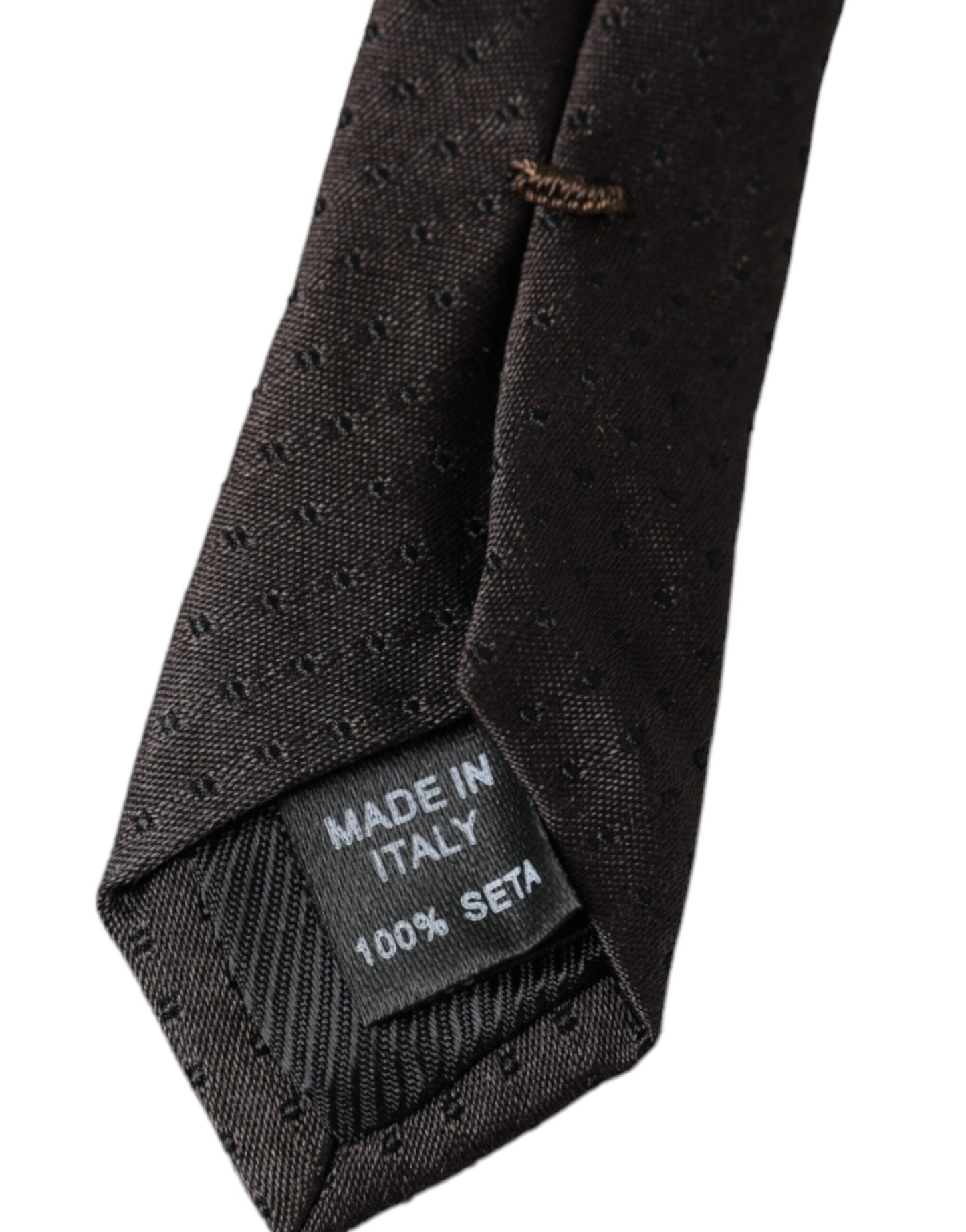 Black Patterned Silk Adjustable Men Tie