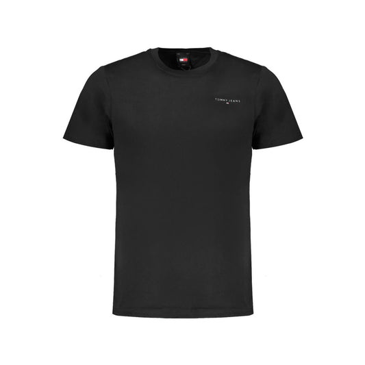 Black Cotton Men T-Shirt