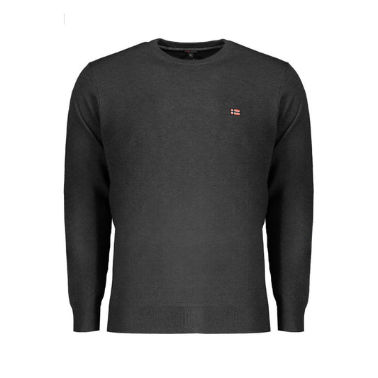 Black Wool Men Sweater