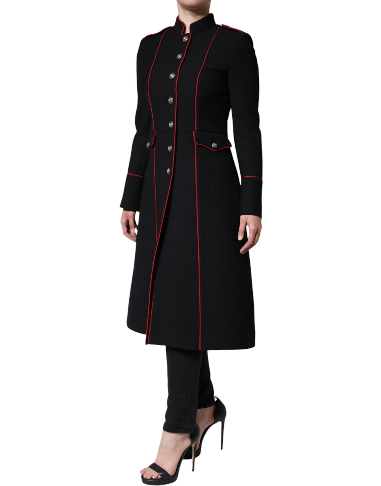 Black Single Breasted Trench Coat Jacket