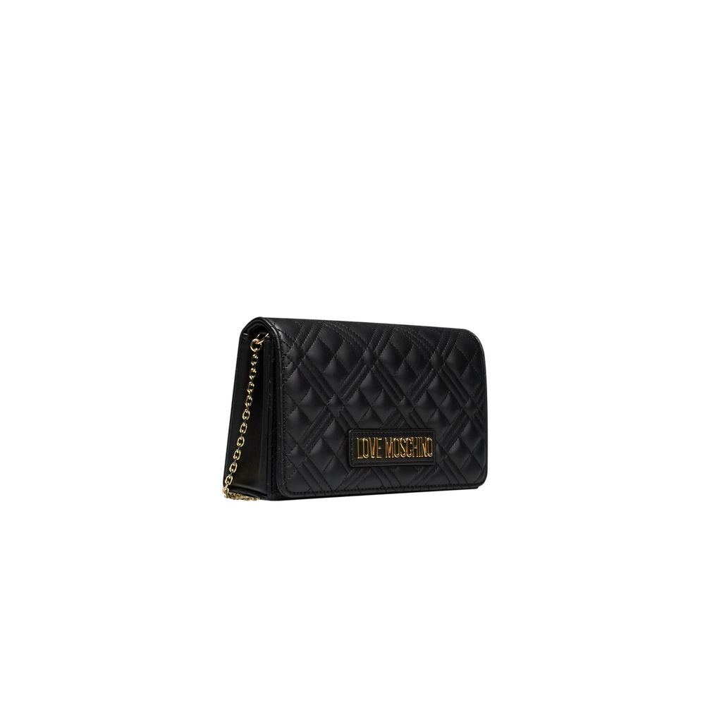 "Black Polyethylene Women Crossbody Bag"