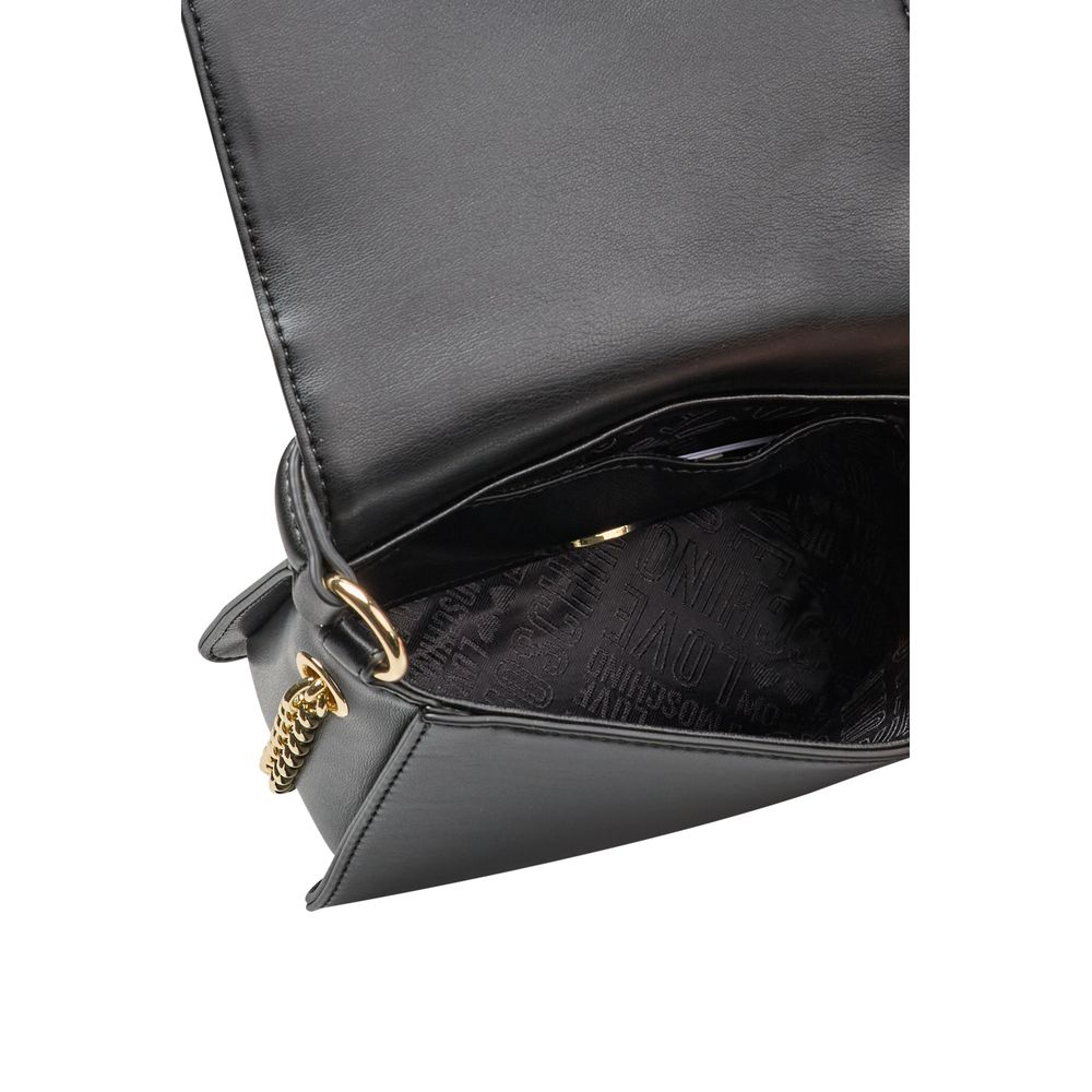 Black Polyethylene Women Handbag