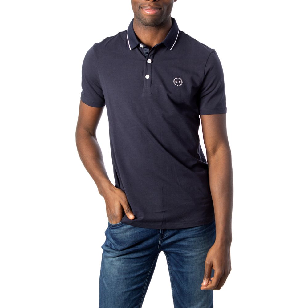 Blue Cotton Polo Shirt