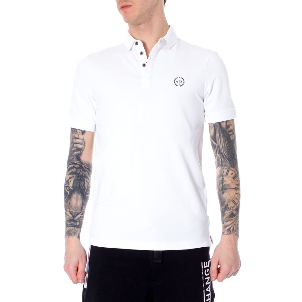 White Cotton Polo Shirt