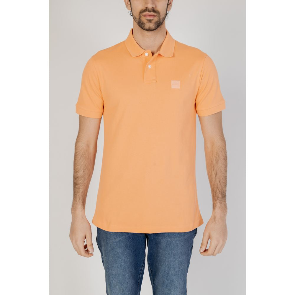 Orange Cotton Polo Shirt