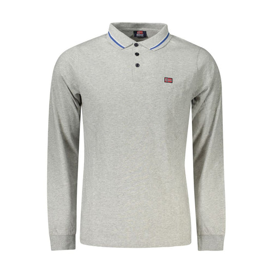 Gray Cotton Polo Shirt