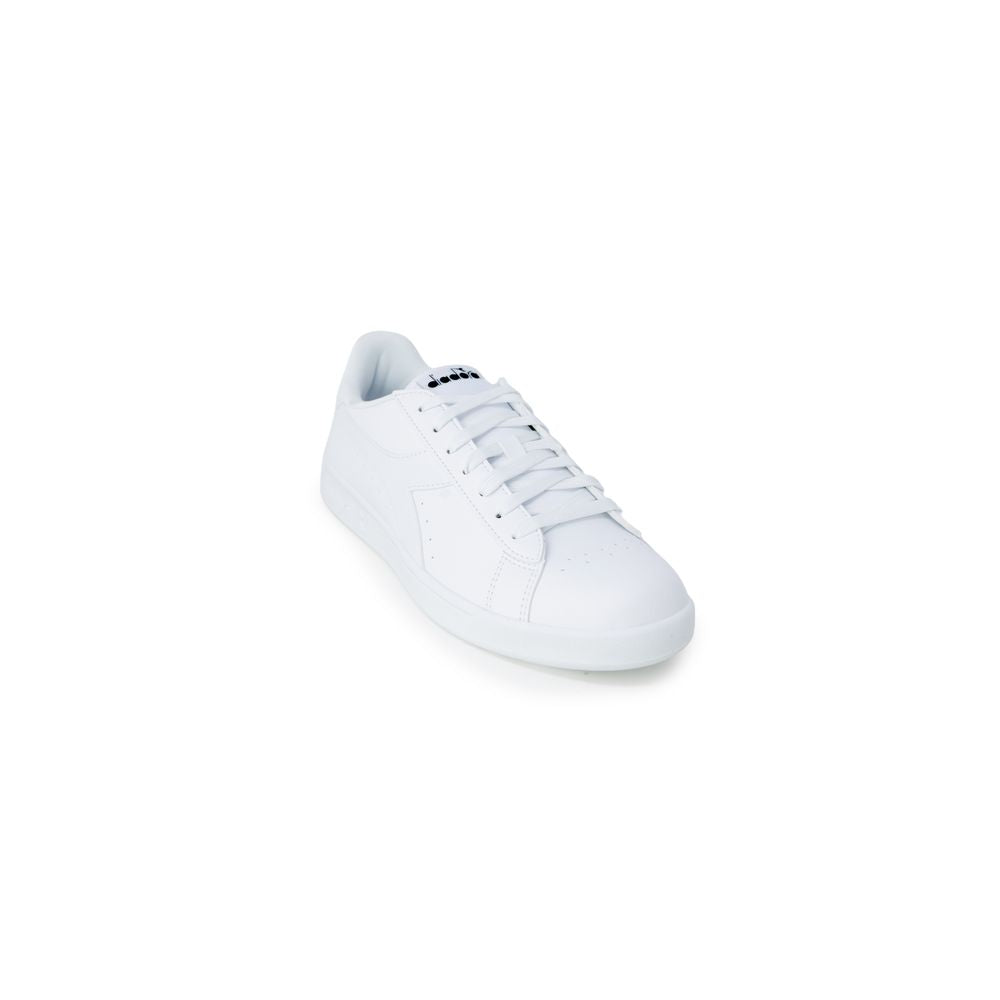 White Synthetic Leather Sneaker