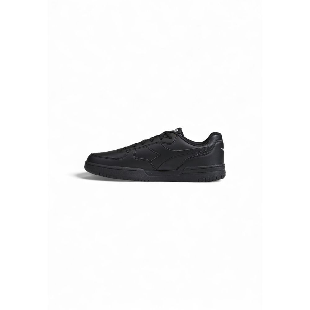 Black Synthetic Leather Sneaker