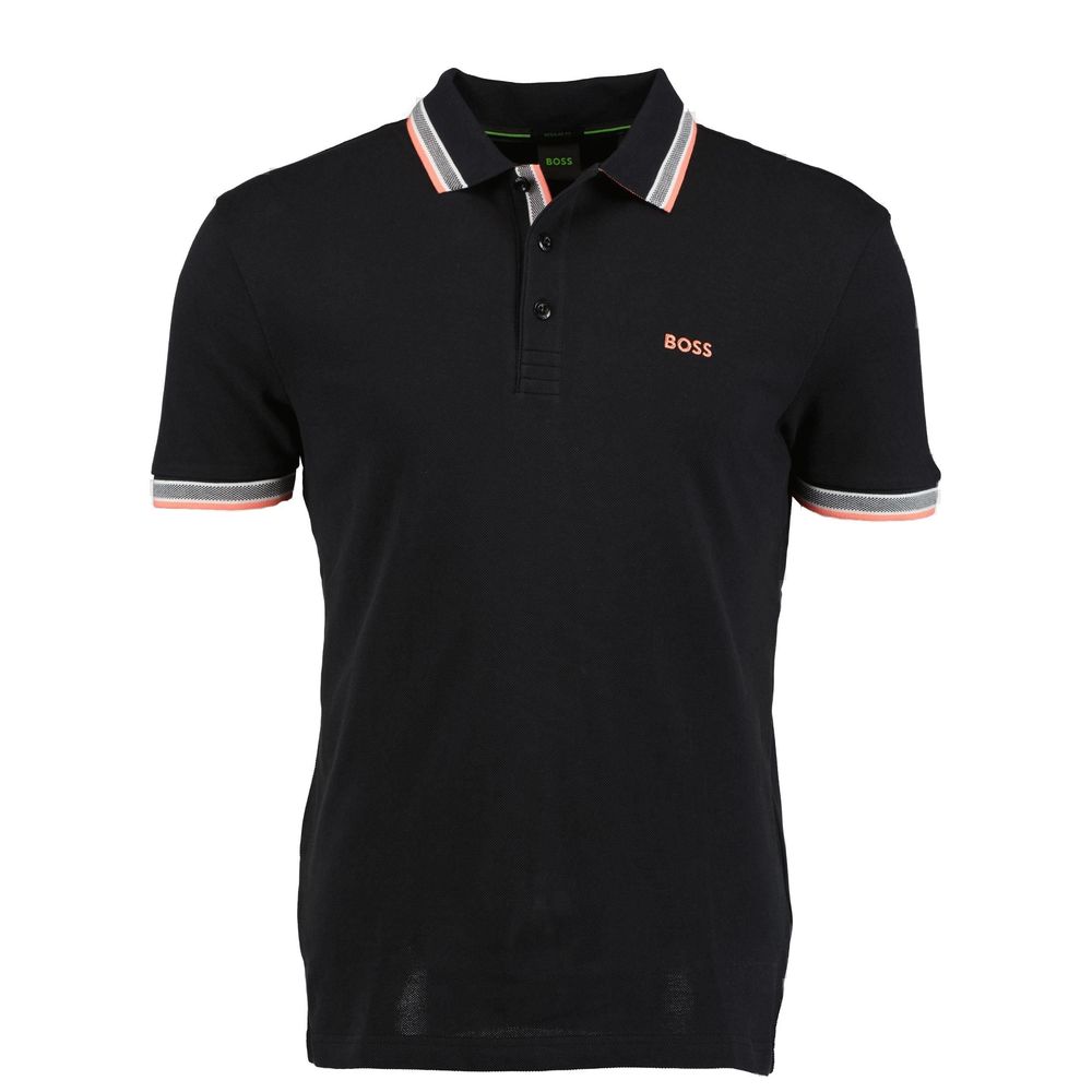 Black Cotton Polo Shirt