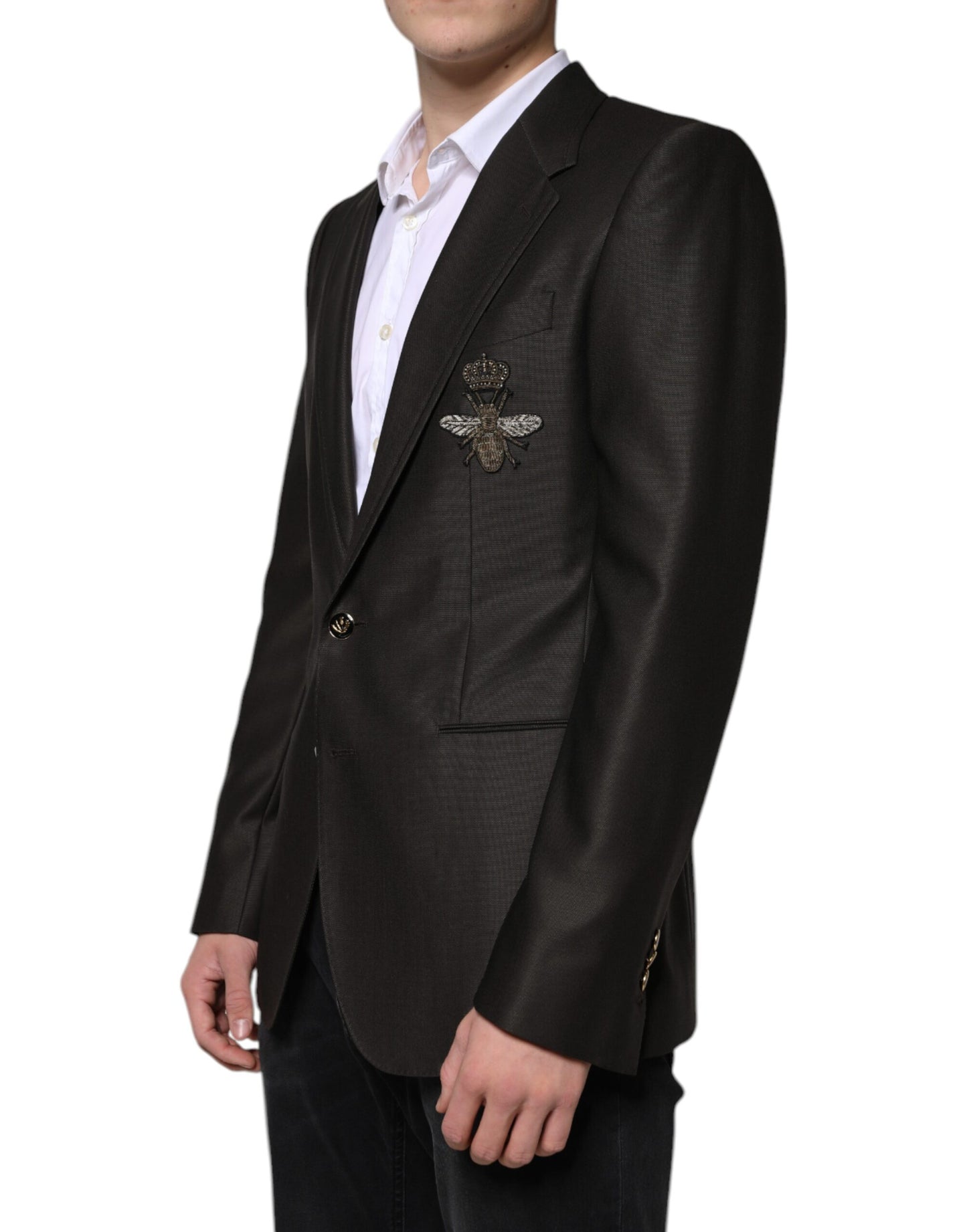 Black Bee Wool Single Breasted Formal Blazer