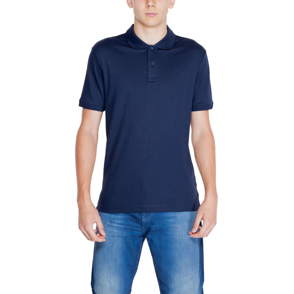 Blue Cotton Polo Shirt