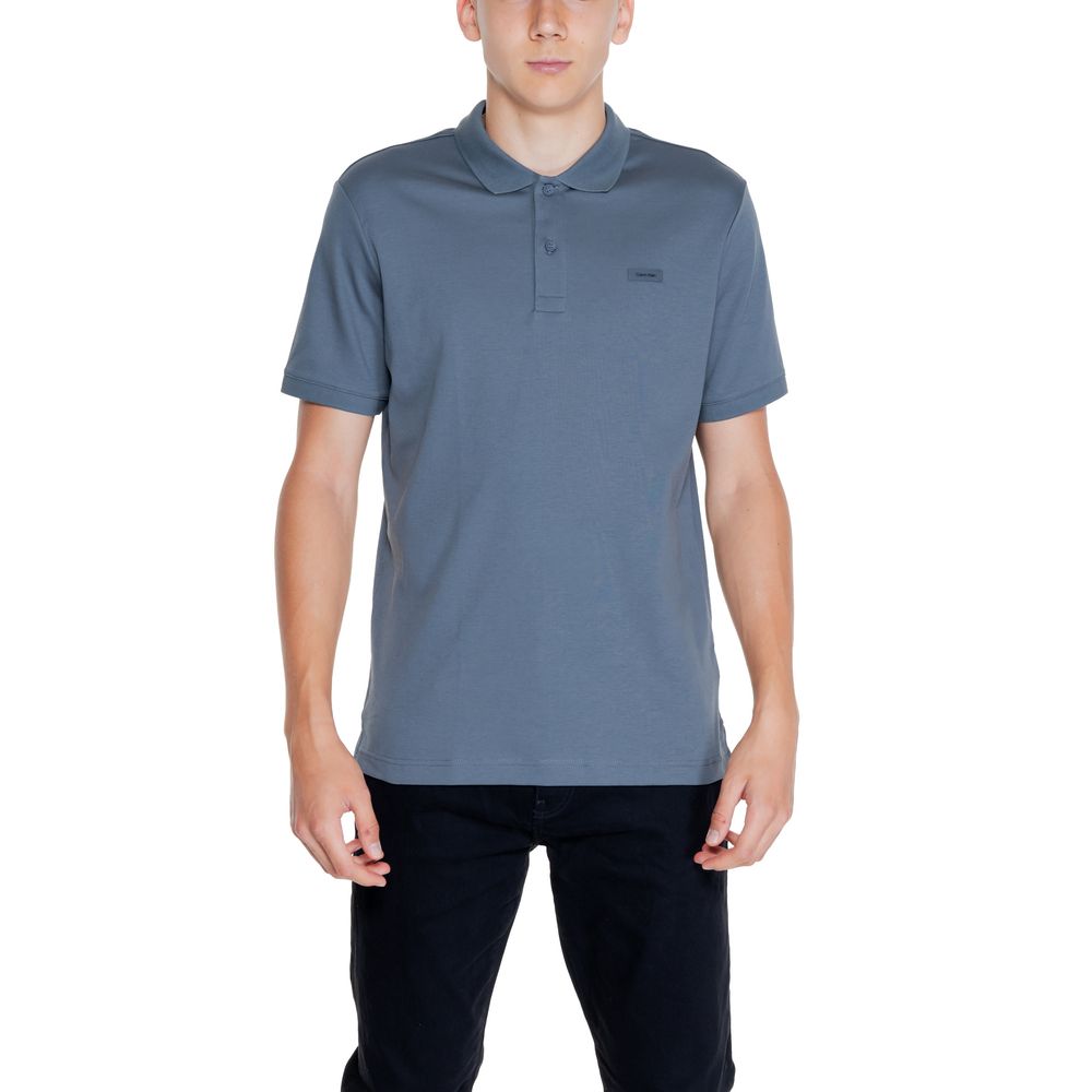 Gray Cotton Polo Shirt