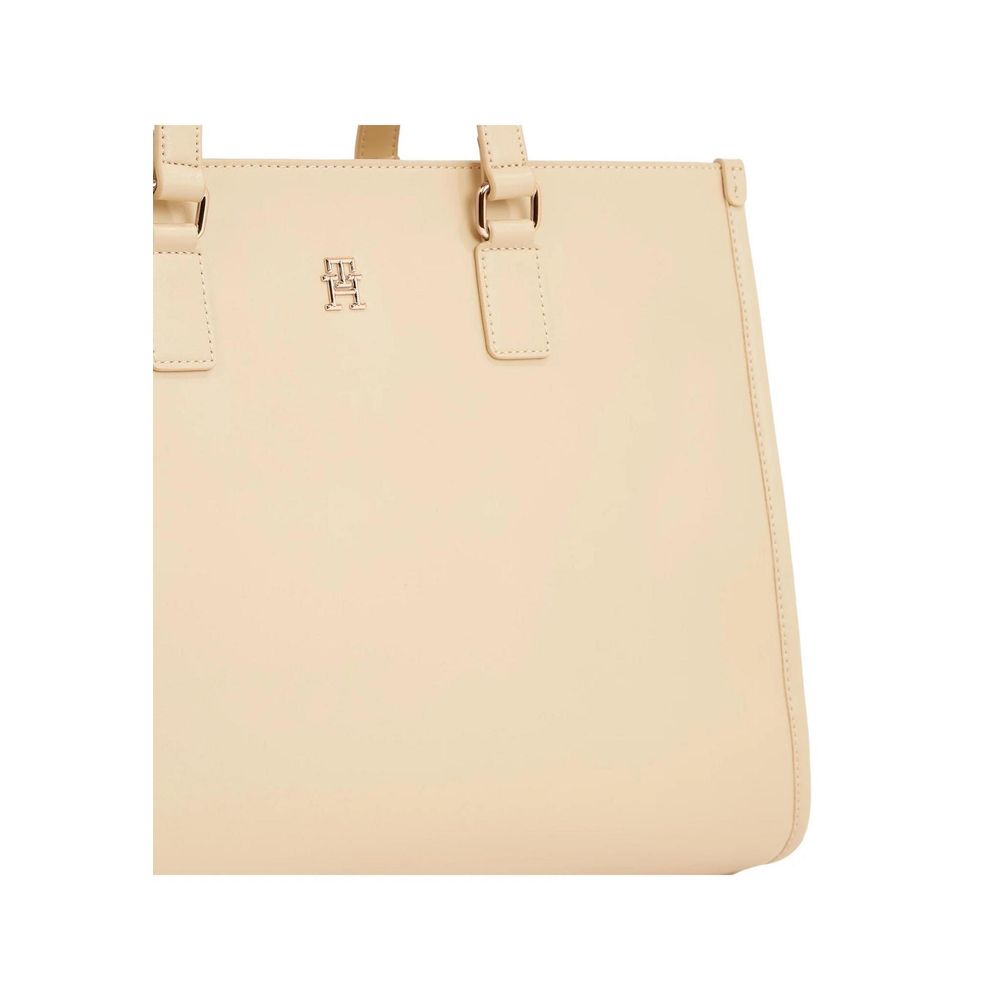 Beige Polyethylene Handbag