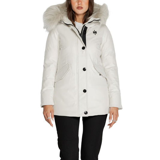 White Polyester Jackets & Coat