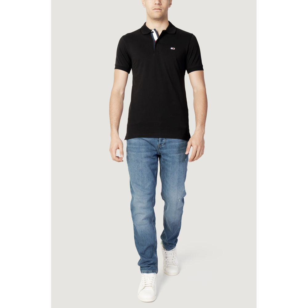 Black Cotton Polo Shirt