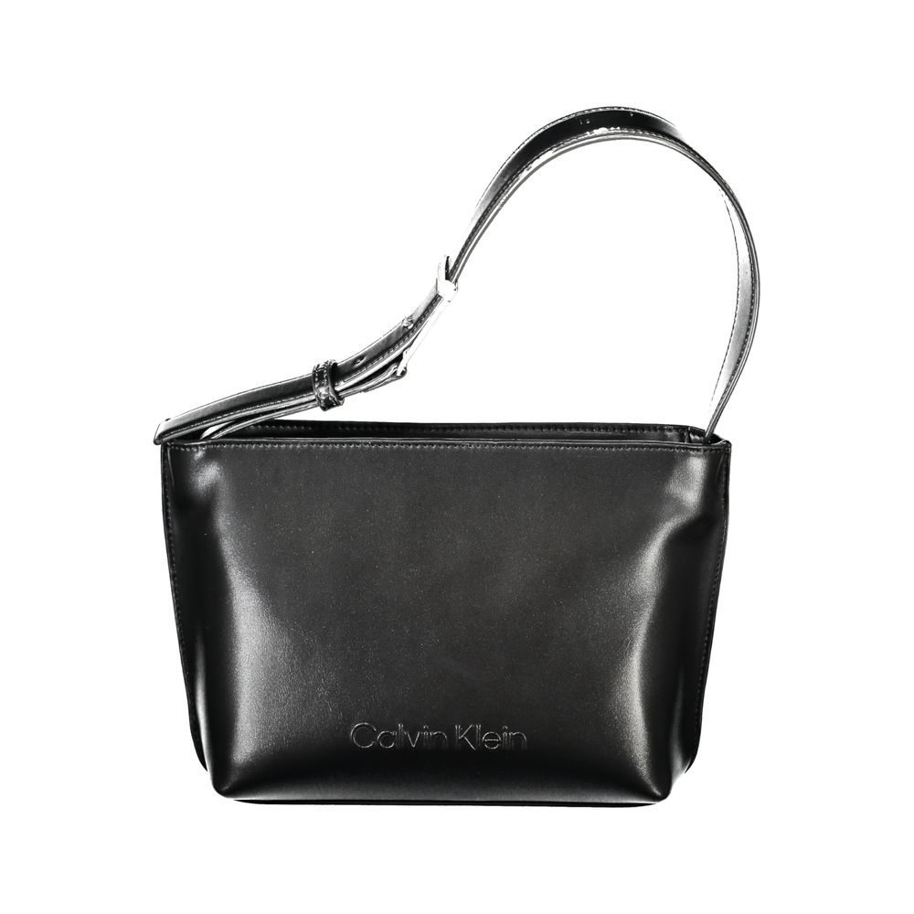 Black Polyester Handbag