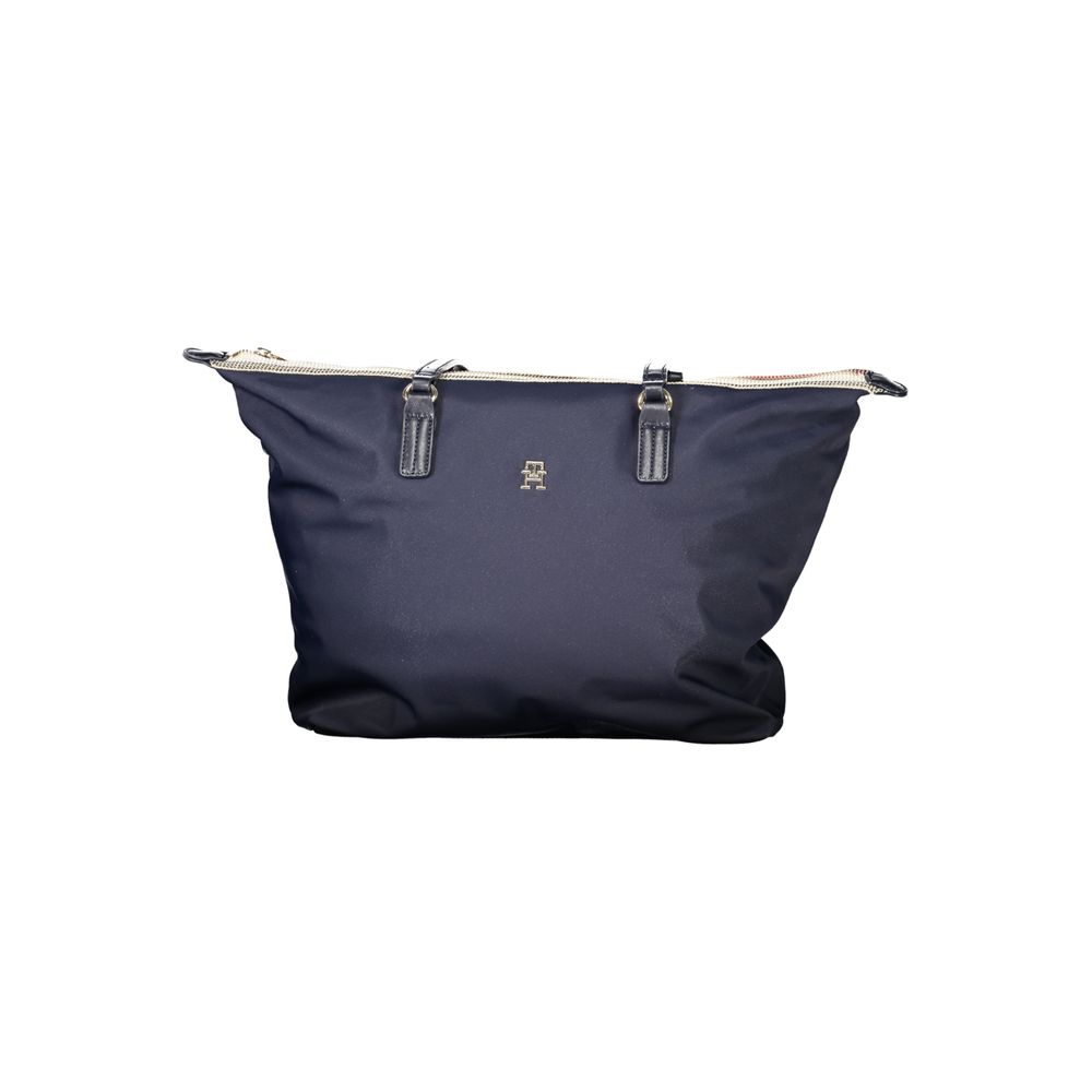 Blue Polyester Handbag