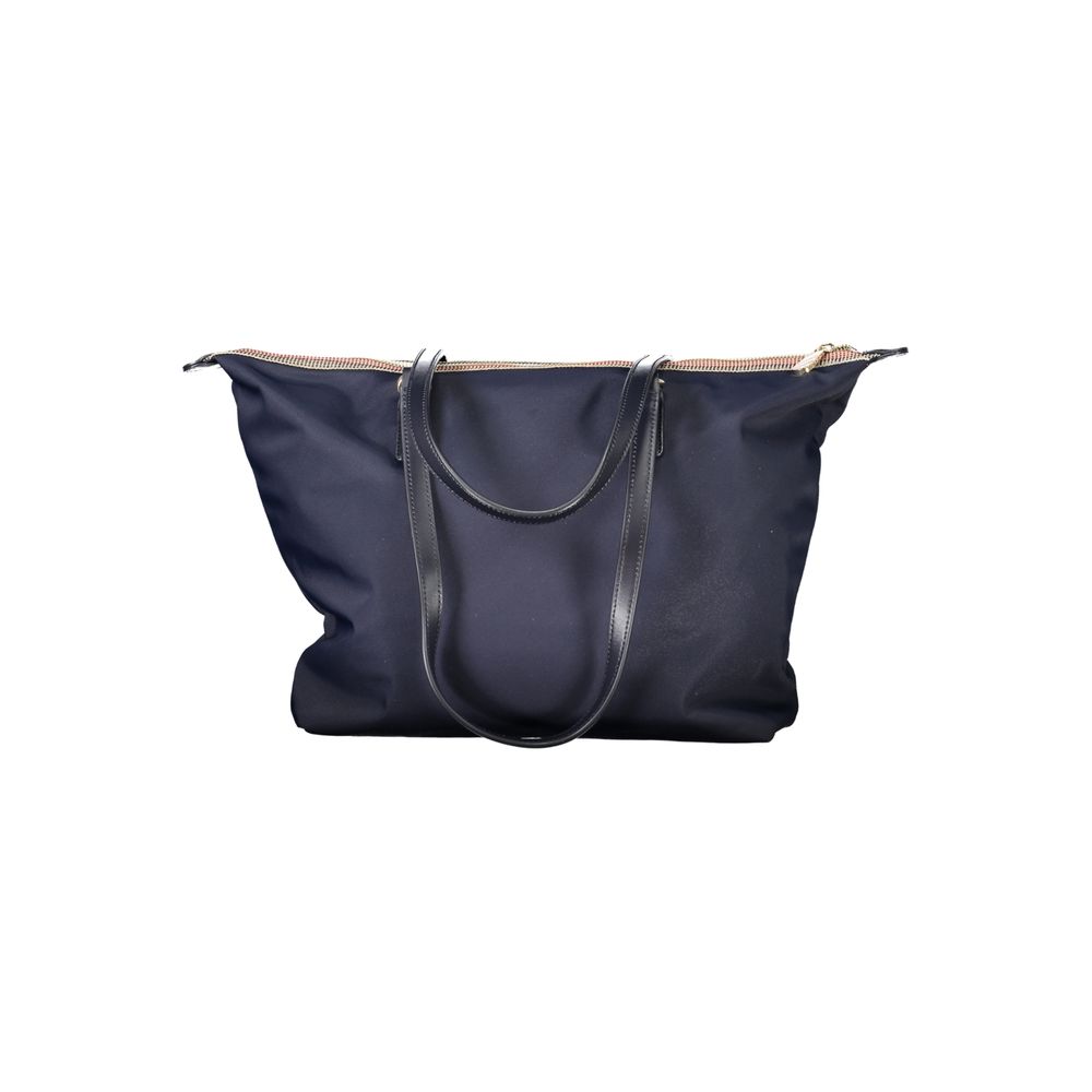 Blue Polyester Handbag