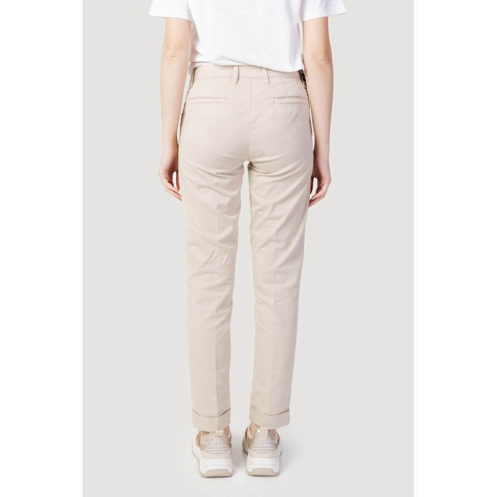 Beige Cotton Jeans & Pant