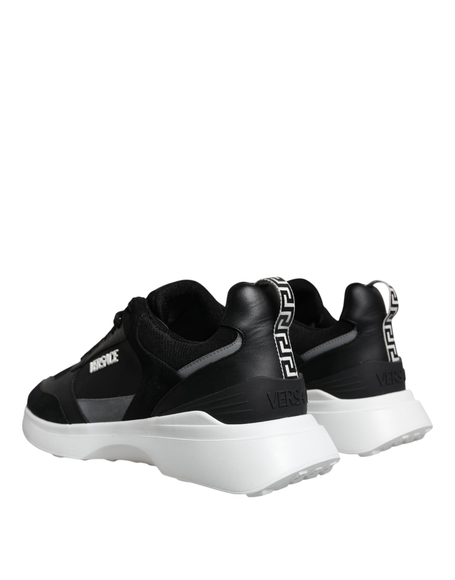 Black Canvas Quad Fabric Medusa Low Top Sneaker Shoes