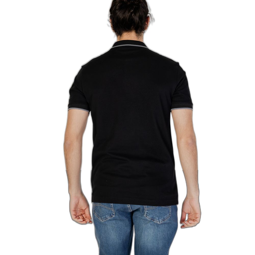 Black Cotton Polo Shirt