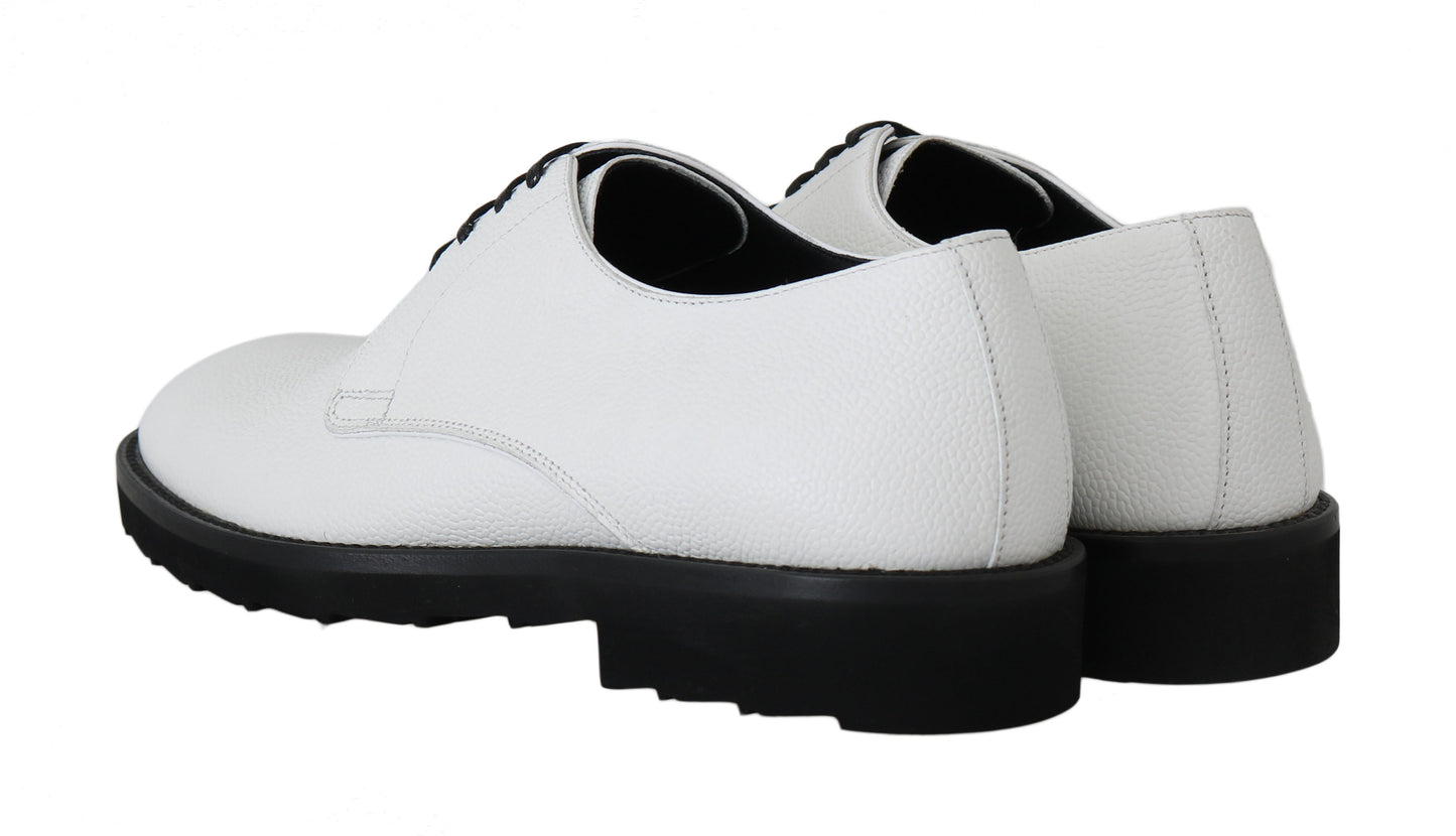 Elegant White Formal Leather Shoes