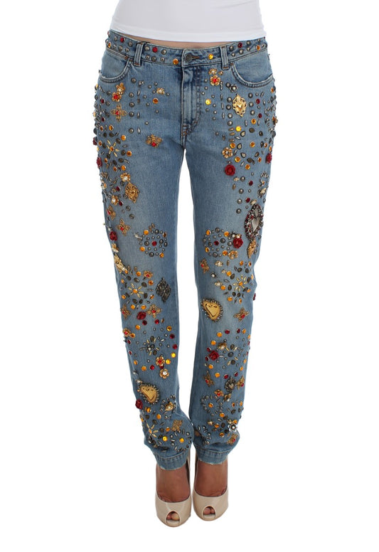 Μαγεμένο Sicily Crystal Heart Boyfriend Jeans