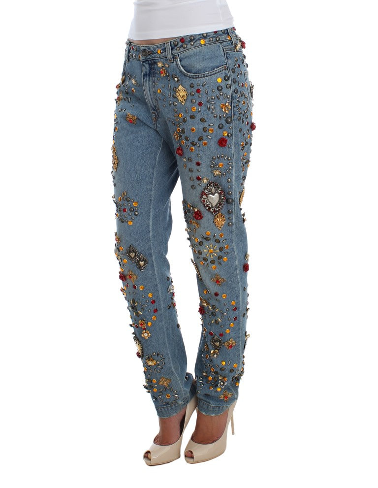 Μαγεμένο Sicily Crystal Heart Boyfriend Jeans