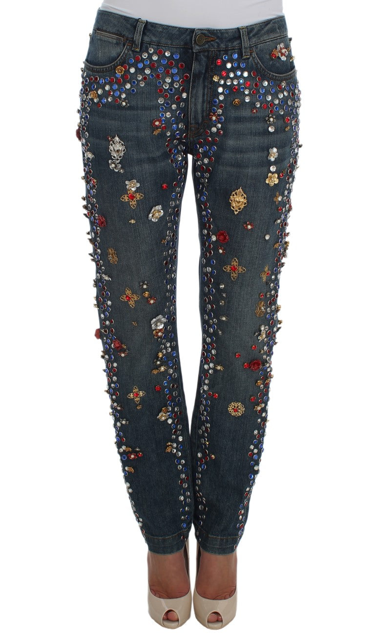 Μαγεμένο Sicily Crystal Heart Boyfriend Jeans